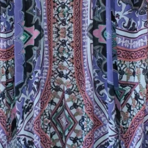 Hale Bob Tribal Print Long Sleeve Blouse, Size XS - Picture 4 of 7